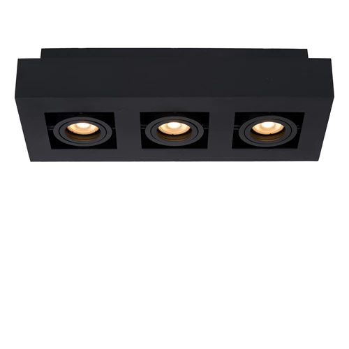 Lucide XIRAX - Deckenstrahler - LED Dim to warm - GU10 - 3x5W 2200K/3000K - Schwarz - detail 1